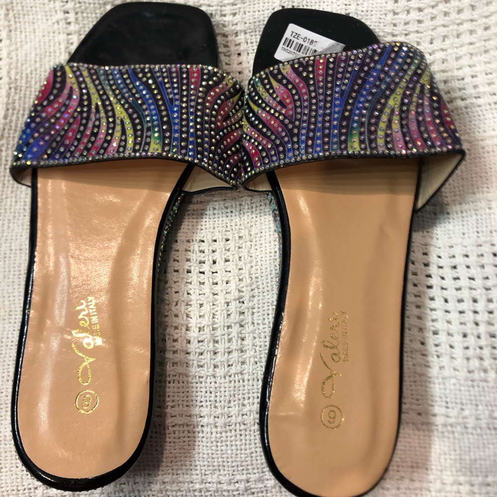 Multicolored valeri slip on shoe